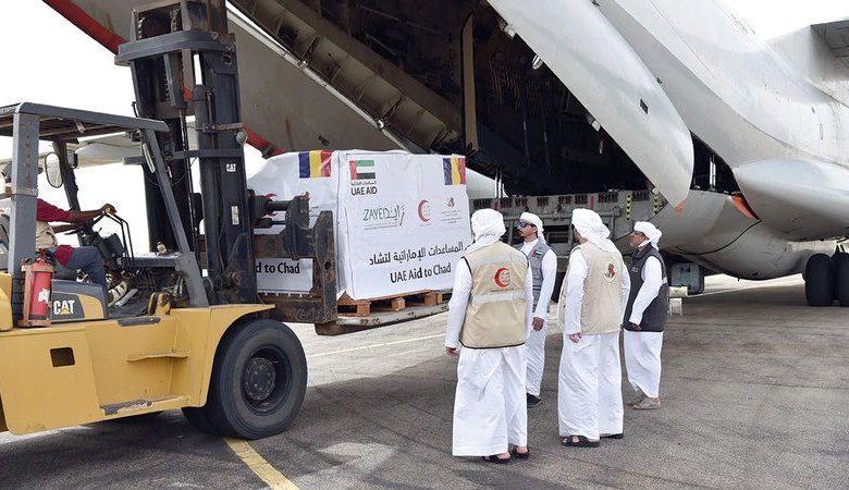 الإمارات وصول طائرة مساعدات إلى تشاد لمساندة اللاجئين السودانيين