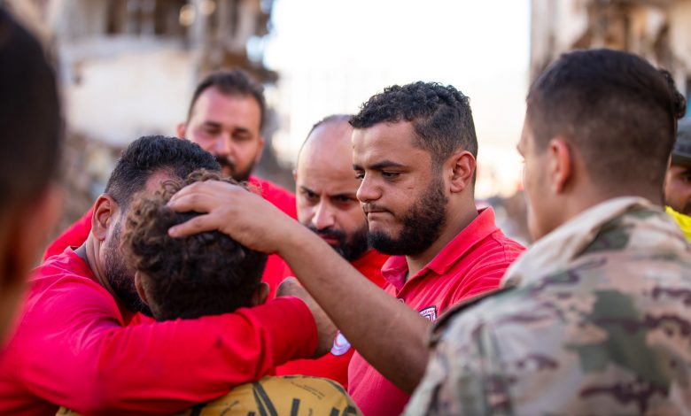 ليبيا.. الهلال الأحمر يواصل إغاثة منطقة الخويمات (صور)