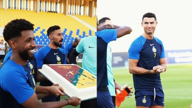 نجوم النصر يفاجئون رونالدو (فيديو)