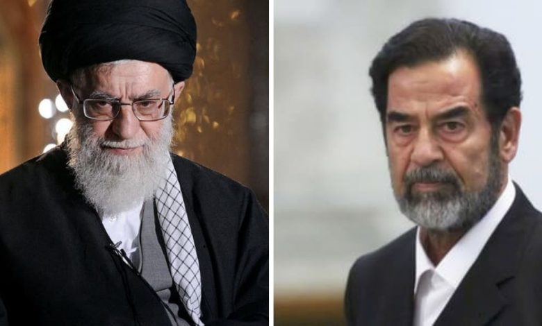 عصا التاريخ تُهدد خامنئي.. هل تنتظر إيران مصير مشابه لصدام؟